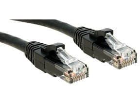 Lindy Cat.6 UTP 0.3m nettverkskabel Sort 0,3 m Cat6 U/UTP (UTP)