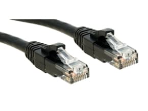 Lindy Cat.6 UTP 0.3m nettverkskabel Sort 0,3 m Cat6 U/UTP (UTP)