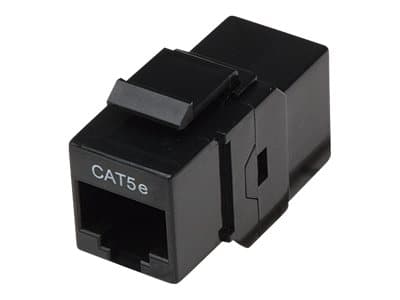 Intellinet Inline Coupler, Cat5e, UTP, Keystone Type, 8P8C Female to 8P8C Female, Black - Keystone-kopler - RJ-45 (hunn) til RJ-45 (hunn) - CAT 5e -