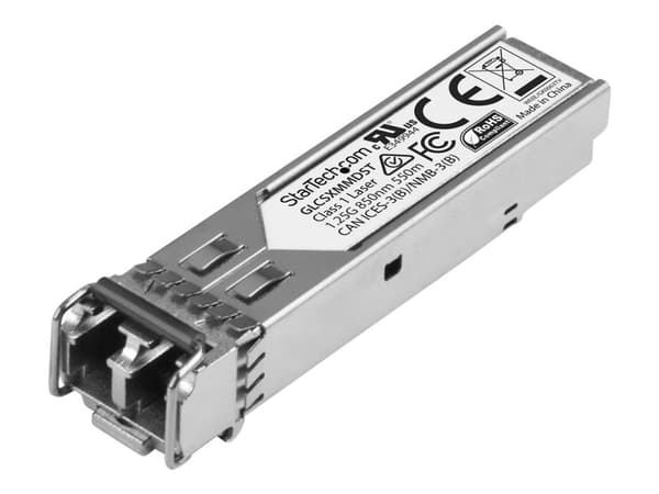 StarTech.com Cisco GLC-SX-MMD Compatible SFP Module, 1000BASE-SX, 1GbE Multimode Fiber MMF Optic Transceiver, 1GE Gigabit Ethernet SFP, LC 550m, 850n