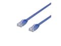Miniatyrbilde 3 av 5: DELTACO - Koblingskabel - RJ-45 (hann) til RJ-45 (hann) - 30 cm - UTP - CAT 6 - flat - blå