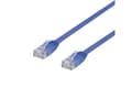 Miniatyrbilde 4 av 5: DELTACO - Koblingskabel - RJ-45 (hann) til RJ-45 (hann) - 30 cm - UTP - CAT 6 - flat - blå