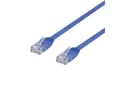 Miniatyrbilde 5 av 5: DELTACO - Koblingskabel - RJ-45 (hann) til RJ-45 (hann) - 30 cm - UTP - CAT 6 - flat - blå