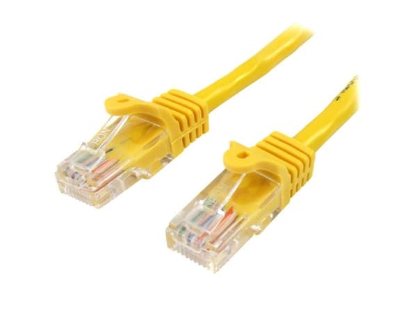 StarTech.com 5m Yellow Cat5e / Cat 5 Snagless Ethernet Patch Cable 5 m - Nettverkskabel - RJ-45 (hann) til RJ-45 (hann) - 5 m - UTP - CAT 5e - uten h