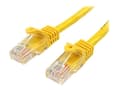 Miniatyrbilde 1 av 5: StarTech.com 5m Yellow Cat5e / Cat 5 Snagless Ethernet Patch Cable 5 m - Nettverkskabel - RJ-45 (hann) til RJ-45 (hann) - 5 m - UTP - CAT 5e - uten h
