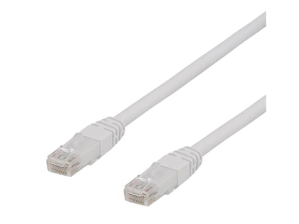 DELTACO TP-63VAU - Liitäntäkaapeli - RJ-45 (uros) - RJ-45 (uros) - 3 m - UTP - CAT 6a - valkoinen