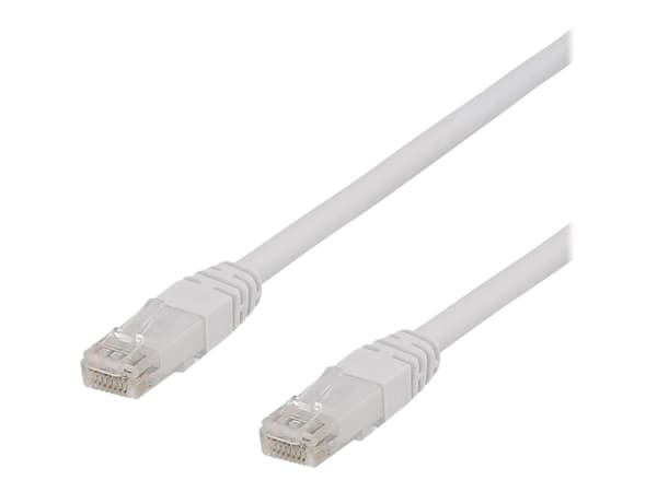 DELTACO TP-63VAU - Liitäntäkaapeli - RJ-45 (uros) - RJ-45 (uros) - 3 m - UTP - CAT 6a - valkoinen