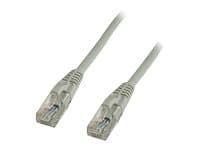DELTACO TP-60AU - Koblingskabel - RJ-45 (hann) til RJ-45 (hann) - 50 cm - UTP - CAT 6a - halogenfri - grå