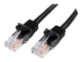 Miniatyrbilde 1 av 5: StarTech.com 45PAT5MBK nettverkskabel Sort 5 m Cat5e U/UTP (UTP)