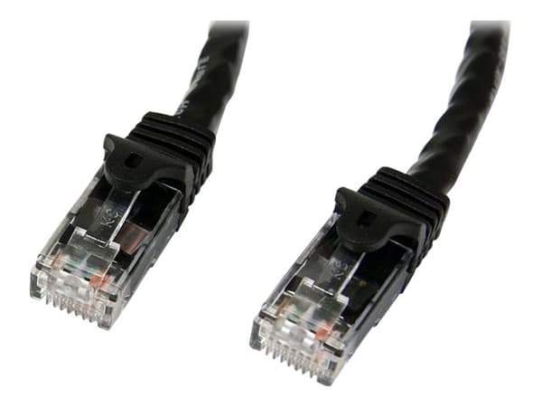 StarTech.com 2m CAT6 Ethernet Cable, 10 Gigabit Snagless RJ45 650MHz 100W PoE Patch Cord, CAT 6 10GbE UTP Network Cable w/Strain Relief, Black, Wirin