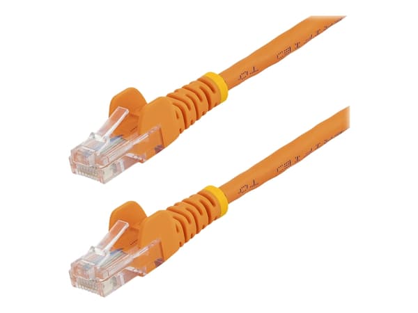 StarTech.com 0,5 m Orange Cat5e / Cat 5 Snagless Ethernet Patch Cable 0,5 m - Patchkabel - RJ-45 (han) till RJ-45 (han) - 50 cm - UTP - CAT 5e - stre