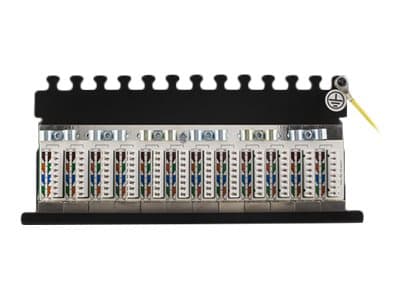 Deltaco PAN-213, RJ-45, Cat6a, 22/26, Musta, Metalli, Telinekiinnitys