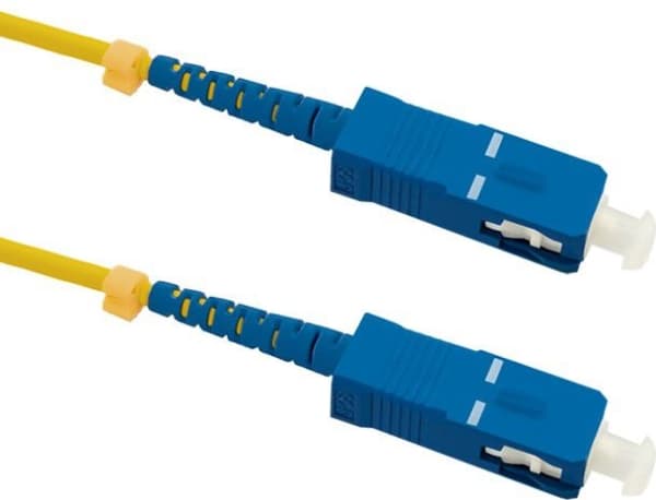 Qoltec - Patch-kabel - SC/UPC enkelläge (hane) till SC/UPC enkelläge (hane) - 2 m - fiberoptisk - simplex - 9 / 125 mikrometer - G.652D - halogenfri