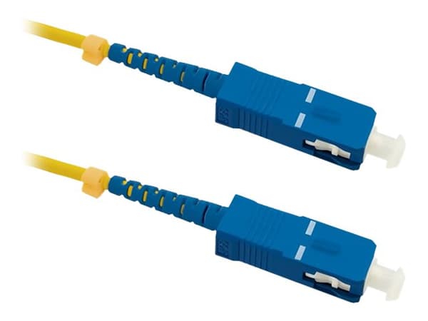 Qoltec - Koblingskabel - SC/UPC-enkeltmodus (hann) til SC/UPC-enkeltmodus (hann) - 2 m - fiberoptisk - simpleks - 9 / 125 micron - G.652D - halogenfr