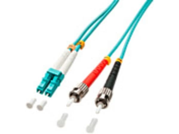 Lindy 15m OM3 LC - ST Duplex fiberoptisk kabel Turkis
