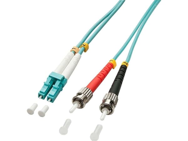 Lindy 15m OM3 LC - ST Duplex fiberoptisk kabel Turkis
