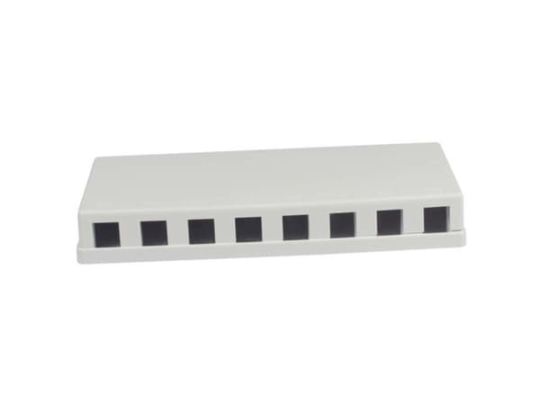 Keystone modulbærer patchpanel for 8x overflatemontert TP-modul hvit ABS Synergy 21 Hvit