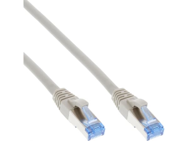 InLine 4043718249558, 15 m, Cat6a, S/FTP (S-STP), RJ-45, RJ-45, Grå