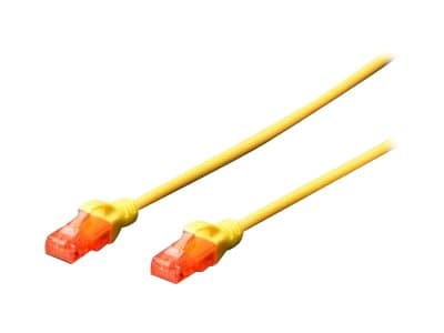 DIGITUS Professional - Koblingskabel - RJ-45 (hann) til RJ-45 (hann) - 5 m - UTP - CAT 6e - IEEE 802.3 - halogenfri, formstøpt, uten hindringer - gul