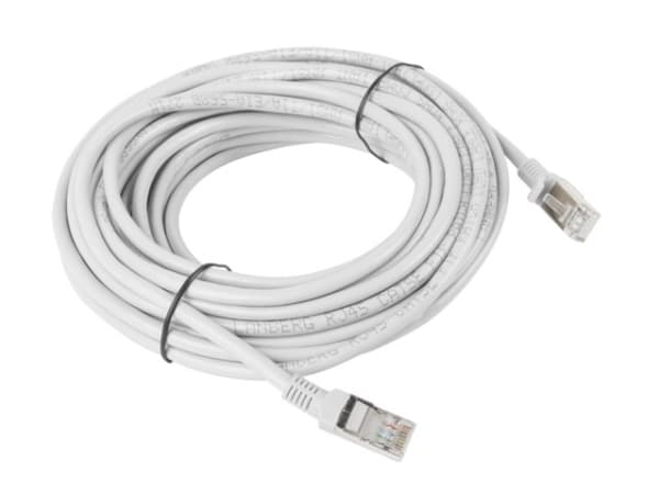 Lanberg - Patch-kabel - RJ-45 (hane) till RJ-45 (hane) - 10 m - UTP - CAT 6 - tvinnad, hakfri, formpressad - RAL 7035, grå
