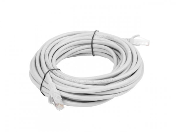 Lanberg - Patch-kabel - RJ-45 (hane) till RJ-45 (hane) - 10 m - UTP - CAT 6 - tvinnad, hakfri, formpressad - RAL 7035, grå