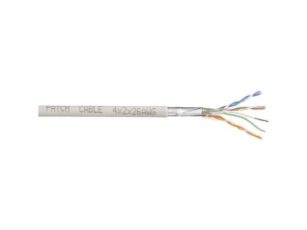 TRU COMPONENTS Strømkabel CAT 6 SF/UTP 4 x 2 x 0.27 mm² Hvid 100 m