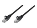 Miniatyrbilde 1 av 5: Intellinet Network Patch Cable, Cat5e, 1m, Black, CCA, U/UTP, PVC, RJ45, Gold Plated Contacts, Snagless, Booted, Lifetime Warranty, Polybag - Kobling