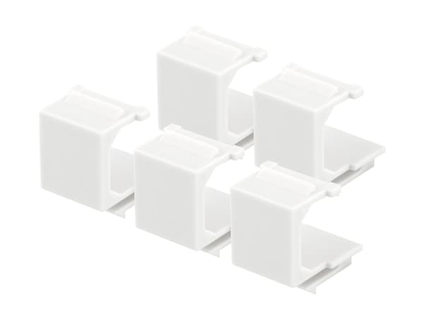 DELTACO VR-229 - Modulinnlegg (tomt) - hvit (en pakke 5)