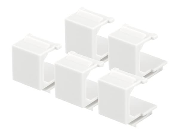DELTACO VR-229 - Modulinnlegg (tomt) - hvit (en pakke 5)