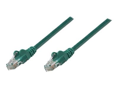 Intellinet Network Patch Cable, Cat6, 0.5m, vihreä, CCA, U/UTP, PVC, RJ45, kullatut koskettimet, Snagless, Booted, Lifetime Warranty, Polybag - Patch