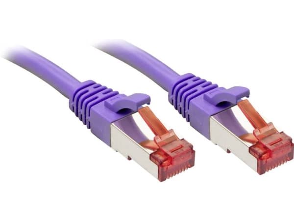 Lindy RJ-45 Cat.6 S/FTP 0.5m, 0,5 m, Cat6, S/FTP (S-STP), RJ-45, RJ-45, Fiolett