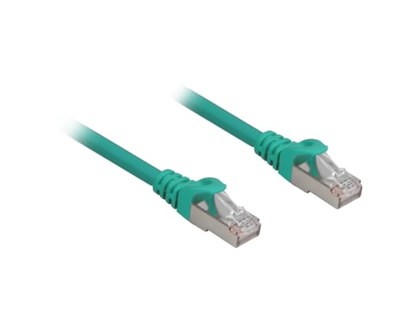 Sharkoon - Koblingskabel - RJ-45 (hann) til RJ-45 (hann) - 25 cm - CAT 6a - grønn