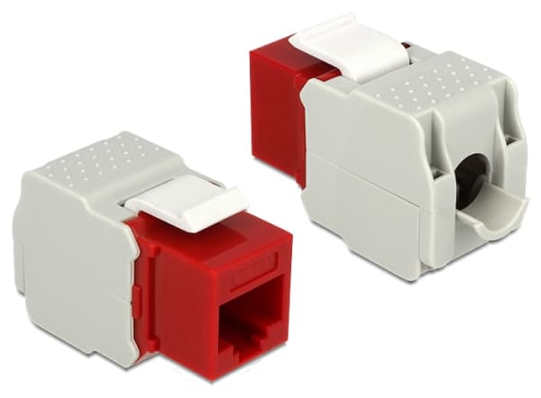 Delock Keystone module - Modulinnlegg - CAT 6 - UTP - RJ-45 - rød