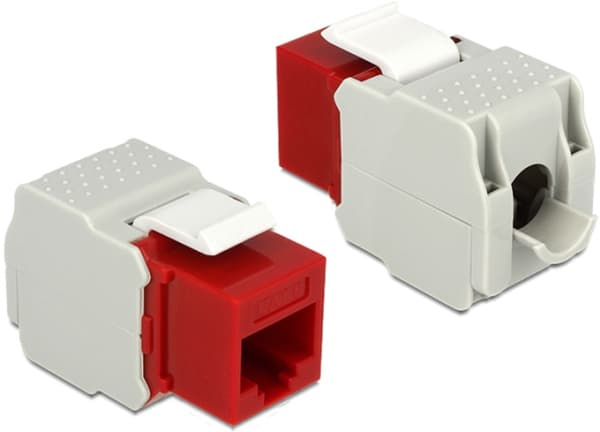 Delock Keystone module - Modulinnlegg - CAT 6 - UTP - RJ-45 - rød
