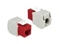 Miniatyrbilde 5 av 5: Delock Keystone module - Modulinnlegg - CAT 6 - UTP - RJ-45 - rød