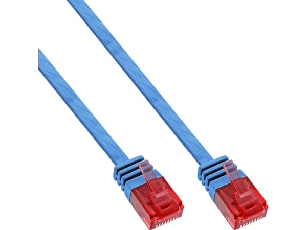 InLine Flat patch cord UTP Cat.6 15m Blue, 15 m, Cat6, U/UTP (UTP)