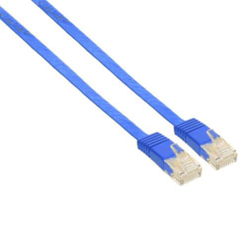 InLine Flat patch cord UTP Cat.6 15m Blue, 15 m, Cat6, U/UTP (UTP)