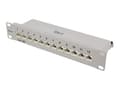 Miniatyrbilde 1 av 5: DELTACO 10-PATCH14 - Koblingspanel - rackmonterbar - CAT 6a - STP - RJ-45 X 12 - grå - 10"