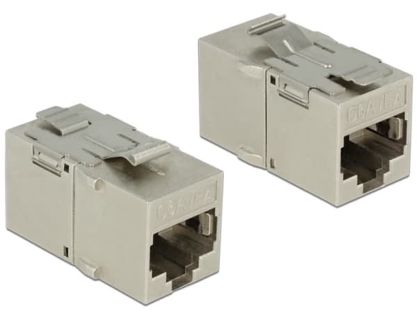 Delock Keystone module - Modulinnlegg (kopling) - CAT 6a - STP - RJ-45 - metall