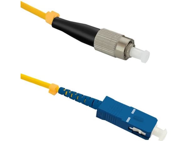Qoltec - Koblingskabel - FC/UPC-enkeltmodus (hann) til SC/UPC-enkeltmodus (hann) - 2 m - fiberoptisk - simpleks - 9 / 125 micron - G.652D - halogenfr