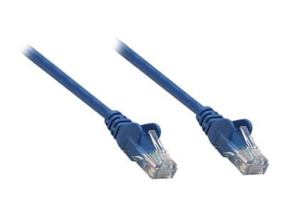Intellinet Network Patch Cable, Cat5e, 3m, sininen, CCA, U/UTP, PVC, RJ45, kullatut koskettimet, Snagless, Booted, Lifetime Warranty, Polybag - Patch
