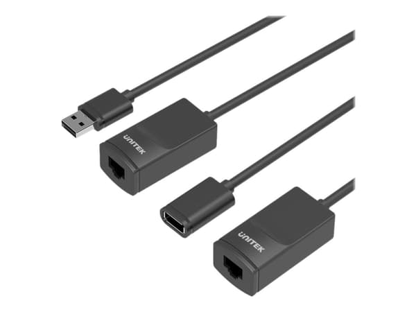 Unitek Y-UE01001 - Sender og mottaker - USB-utvider - USB - opp til 60 m