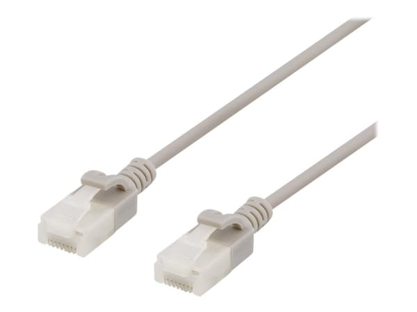 DELTACO - Koblingskabel - RJ-45 (hann) til RJ-45 (hann) - 2 m - UTP - CAT 6a - halogenfri, formstøpt, uten hindringer - grå