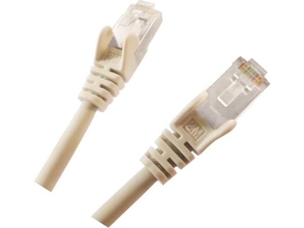 M-CAB - Patch-kabel - RJ-45 (hane) till RJ-45 (hane) - 3 m - SFTP - CAT 6 - grå