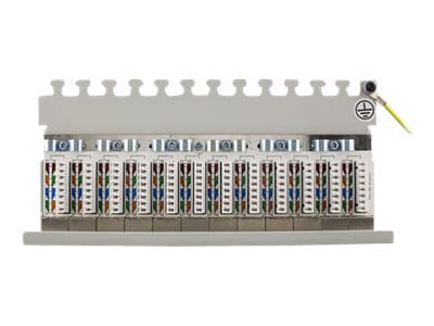 DELTACO PAN-212 - Liitäntäpaneeli - seinäasennettava - RJ-45 X 12 - harmaa