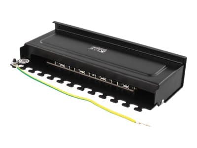 DELTACO PAN-211 - Liitäntäpaneeli - seinäasennettava - CAT 6a - RJ-45 X 8 - musta
