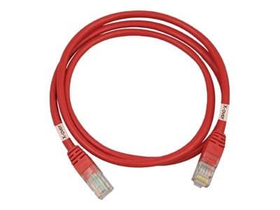 DELTACO - Krysskabel - RJ-45 (hann) til RJ-45 (hann) - 1 m - UTP - CAT 6 - flertrådet - rød
