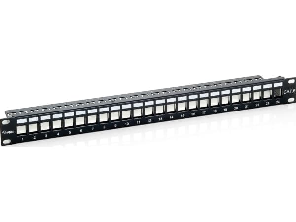 Equip 76912407201, Cat6, Sort, Rackmontering, 1U, 92,5 mm, 483 mm