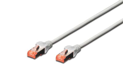 DIGITUS Professional - Patchkabel - RJ-45 (han) til RJ-45 (han) - 5 m - SFTP, PiMF - CAT 6e - IEEE 802.3 - halogenfri, formet, knastfri - grå (pakke