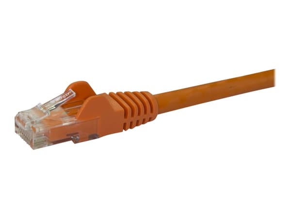 StarTech.com 50cm CAT6 Ethernet Cable, 10 Gigabit Snagless RJ45 650MHz 100W PoE Patch Cord, CAT 6 10GbE UTP Network Cable w/Strain Relief, Orange, Fl